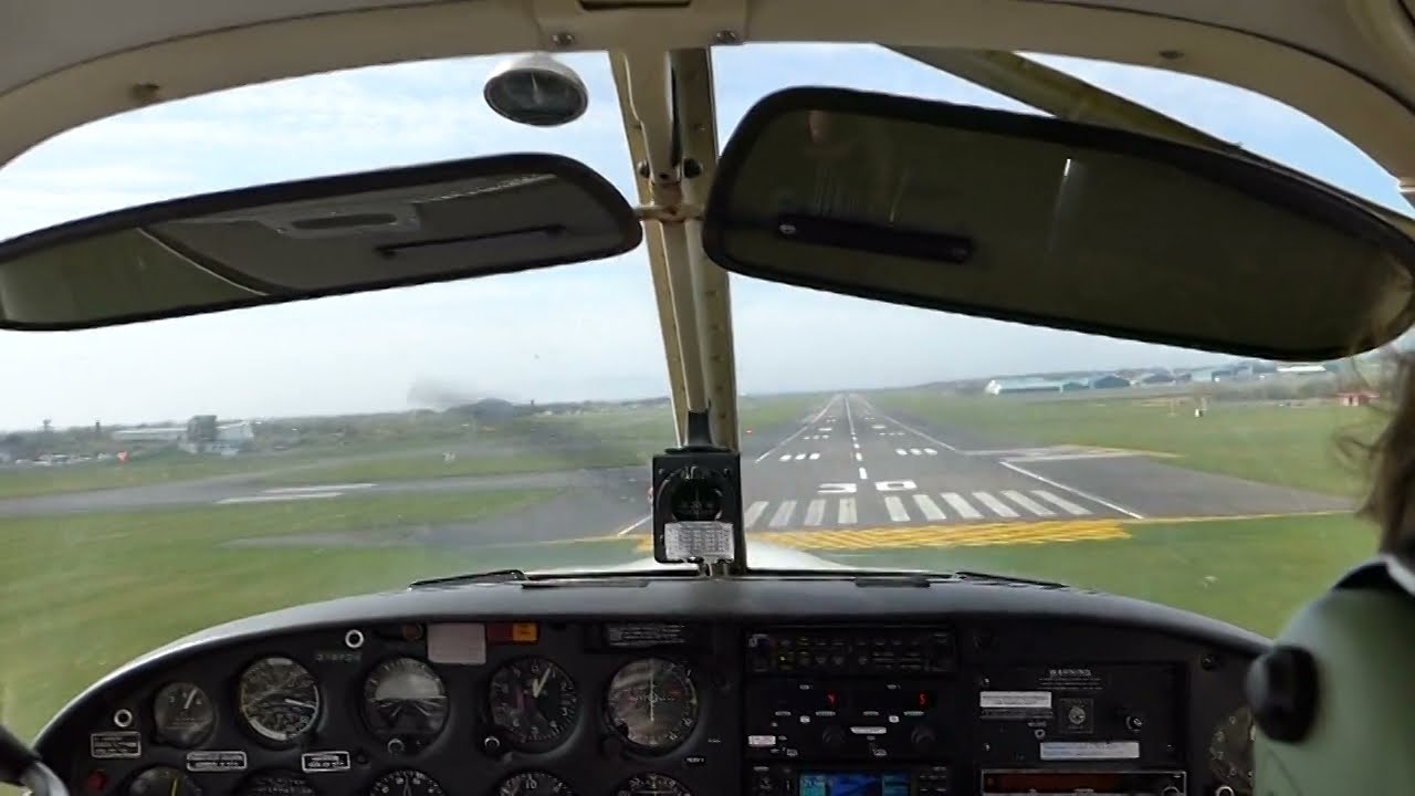 G-BFZH, PA28 Arrow, Landing at Prestwick Airport