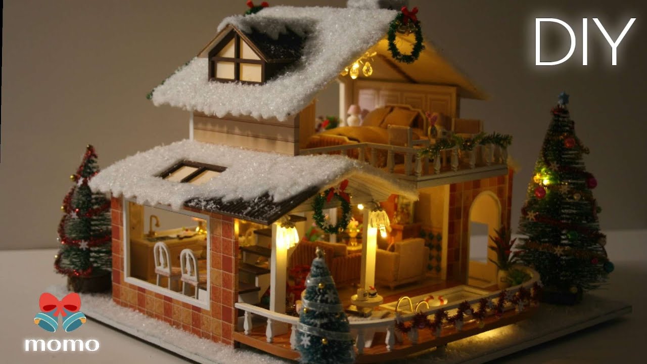 DIY MINIATURE DOLLHOUSE KIT/미니어처 하우스/ドールハウスキット/Ice and snow Manor/화이트 크리스마스