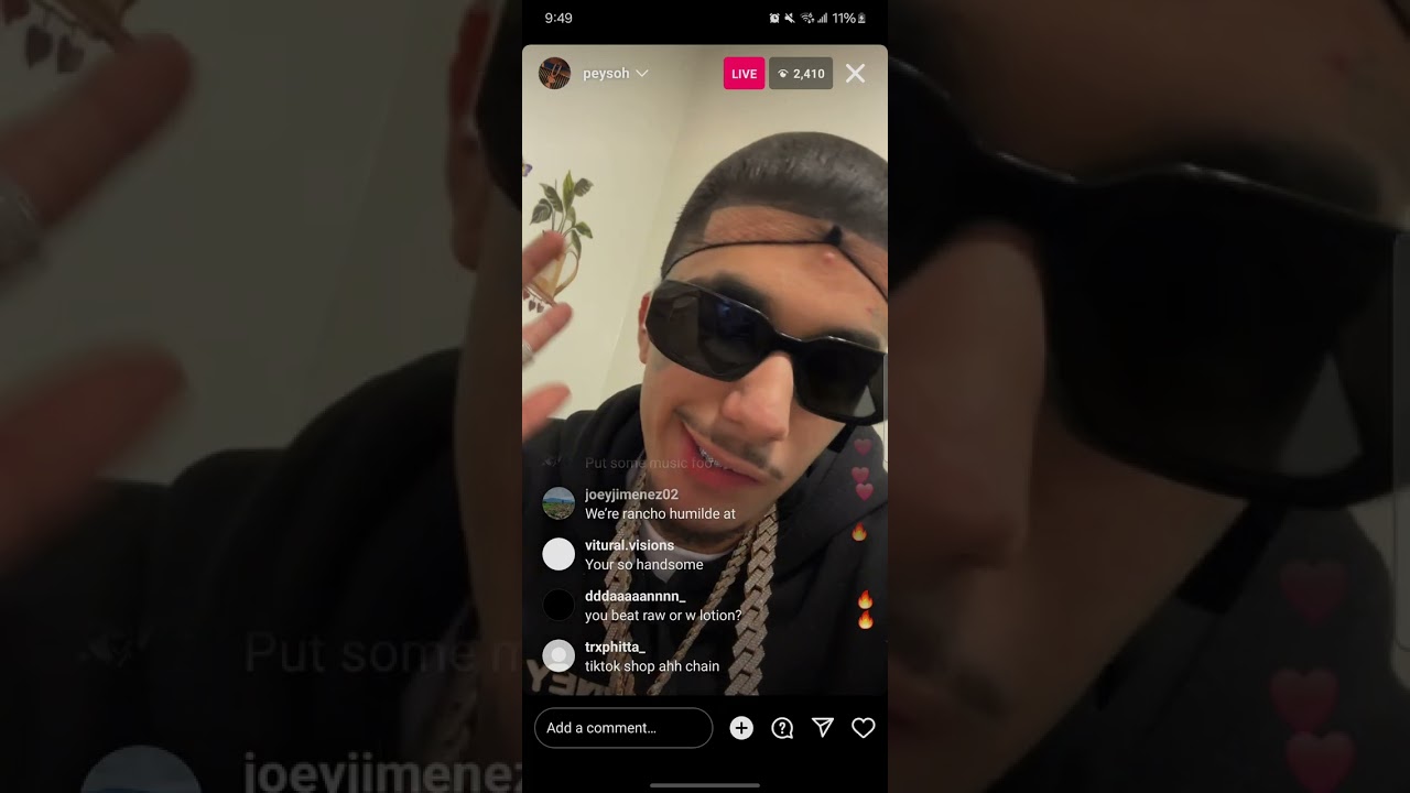 PEYSOH ON IG LIVE TALKIN CRAZY