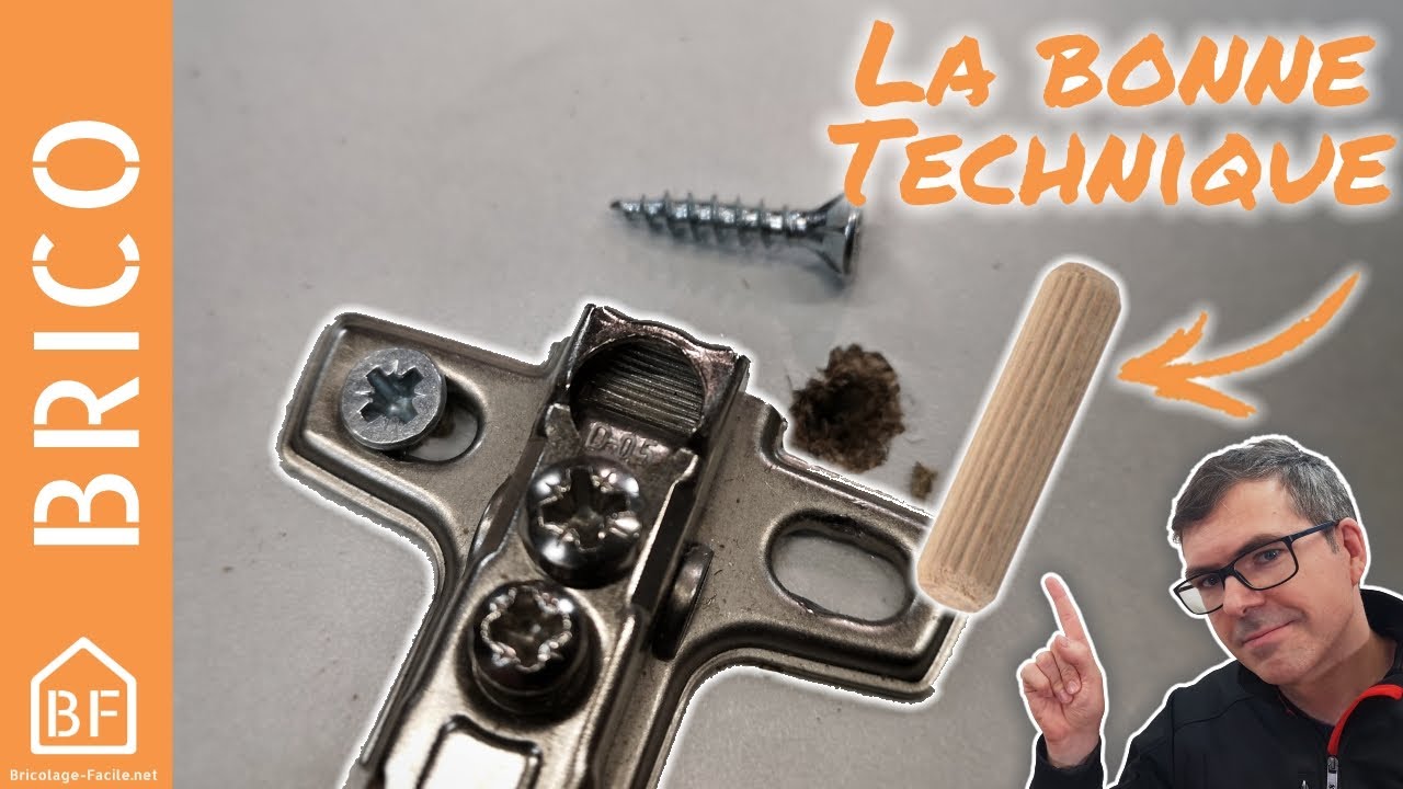 Comment réparer une charnière de porte de placard ?