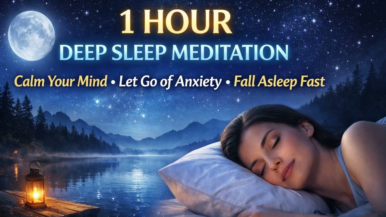 1 Hour Deep Sleep Meditation: Calm Anxiety, Stop Overthinking & Fall Asleep Fast