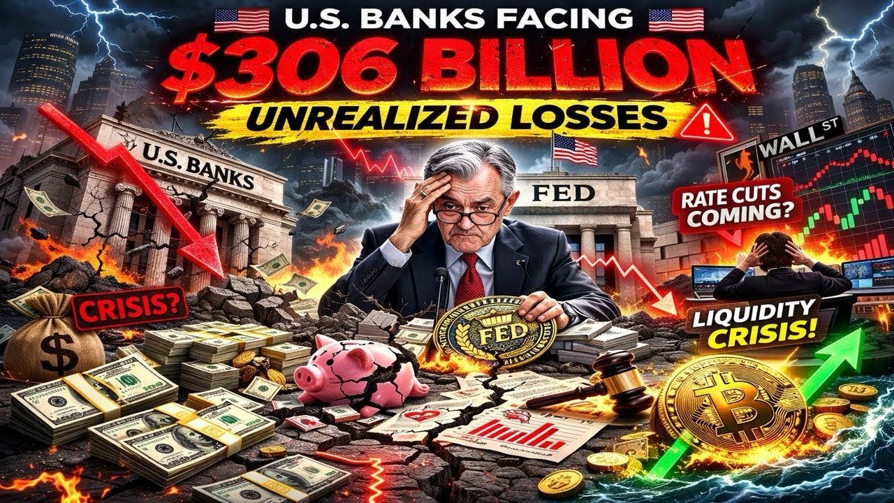 U.S. Banks Facing $306 BILLION in Unrealized Losses 🚨 | Is a New Banking Crisis Coming? | Fed Pivot