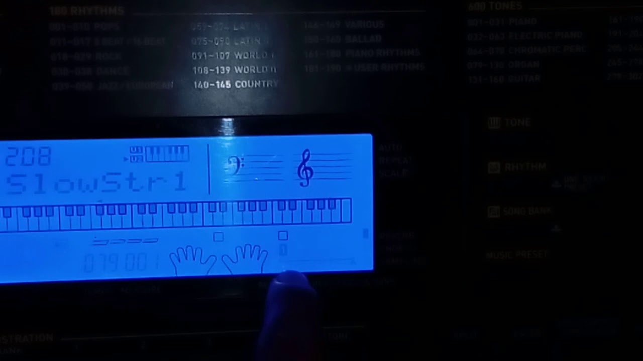 usar bancos de registros casio ctk 4400