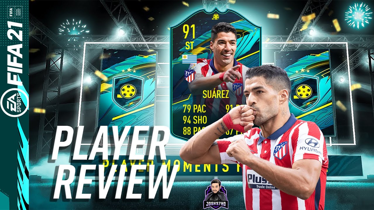 BEST FREE CARD EVER IN FIFA? 91 PLAYER MOMENTS LUIS SUAREZ PLAYER REVIEW! FIFA 21 ULTIMATE TEAM