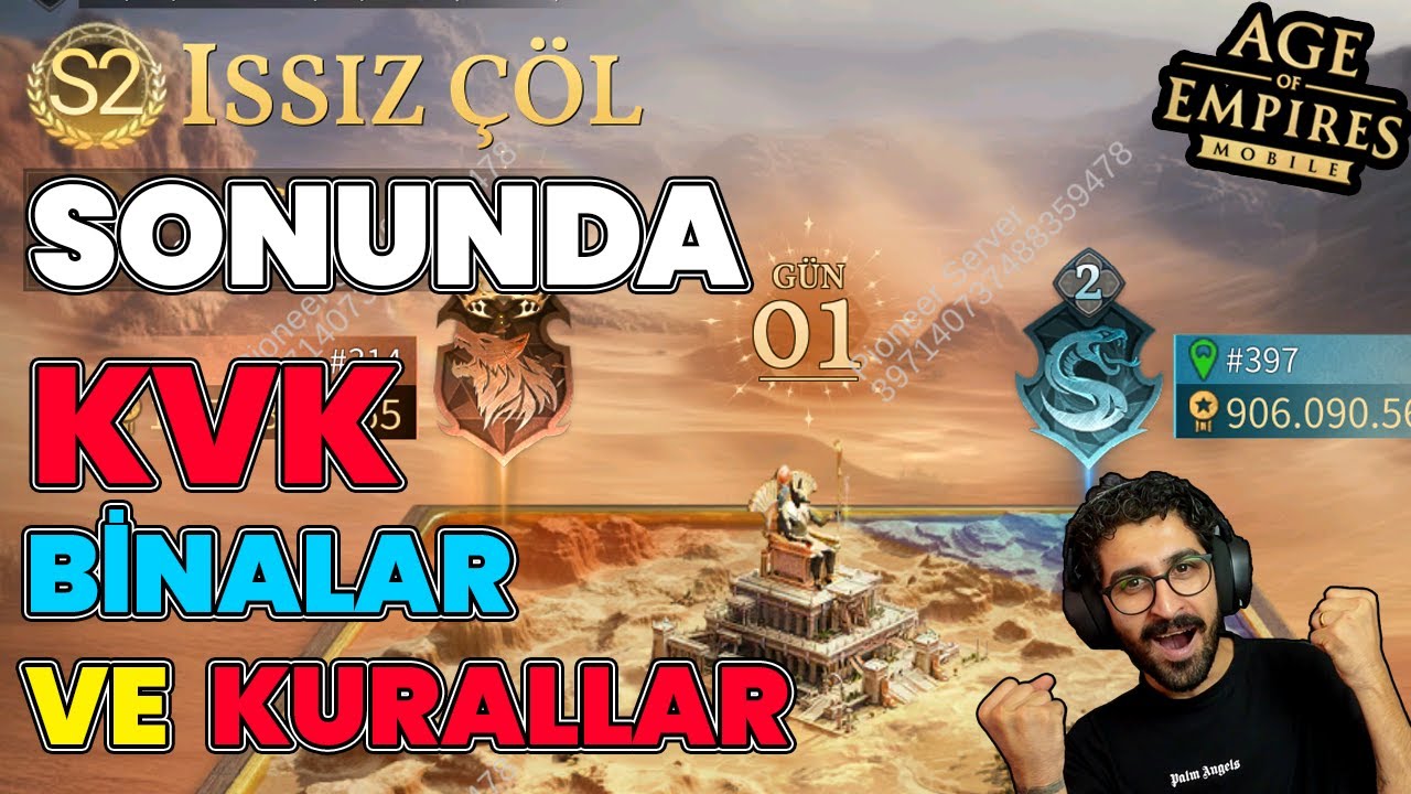Yepyeni KVK dönemi Issız Çöl başlıyor! Issız çöl tüm detaylar pioner server - Age of Empires Mobile