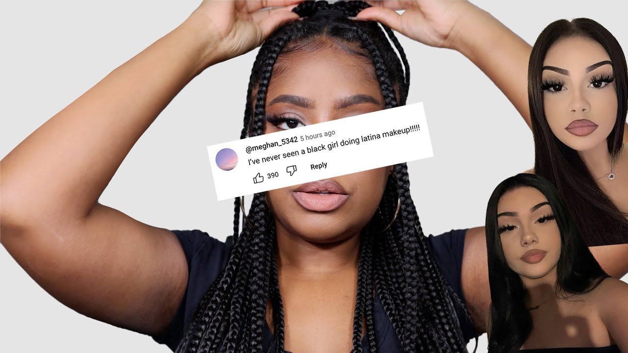 BLACK GIRL TRIES LATINA MAKEUP