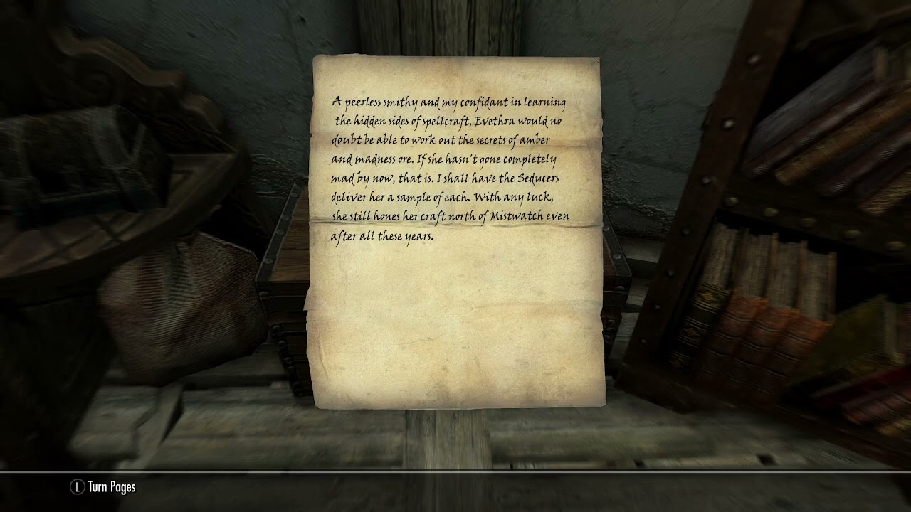 Note on Amber and Madness Ore (Notes of Skyrim Read Aloud)