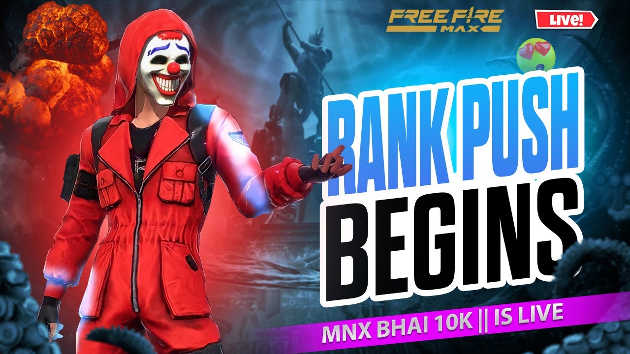 @NovaInsan MATCH CS Rank Push Free Fire Max Live Hindi - MNX Bhai is Live - Hindi   #mnx