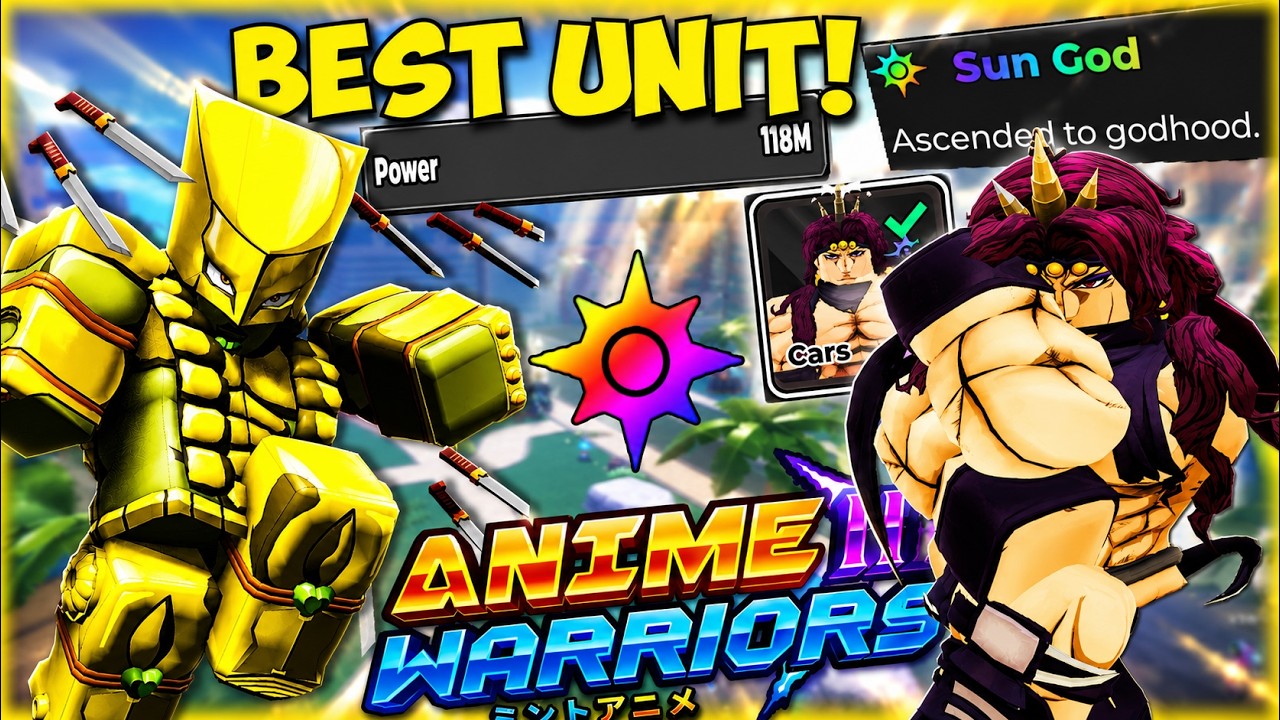 Секретный персонаж SUN GOD Kars стал невероятно сильным в новом обновлении Anime Warriors 3! Roblox