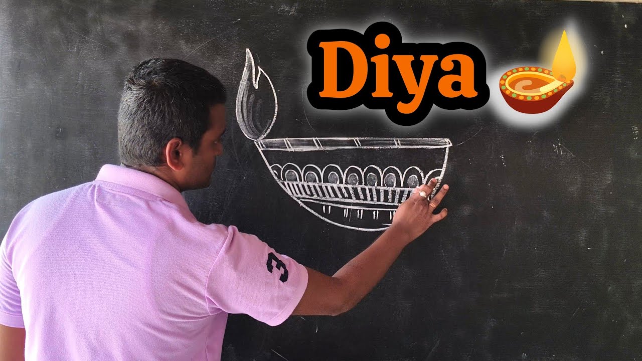 DIYA DRAWING STEP 😍 