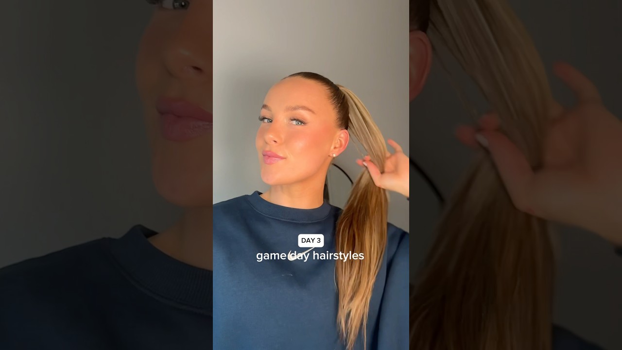 5 лайфхаков, как сделать идеальный гладкий хвост сзади #футбольнаядевушка #урок по прическам #гла...