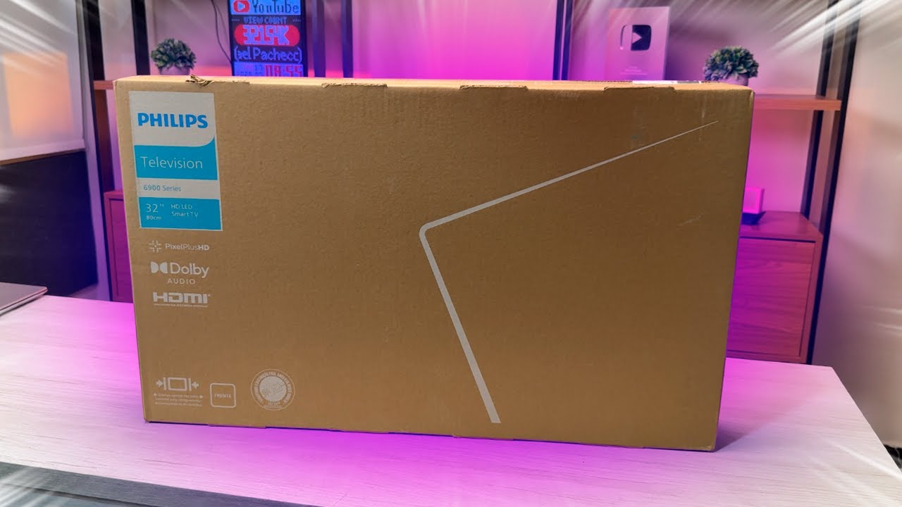 A MELHOR TV de 32” com Google TV? Unboxing e Testes da PHILIPS 32PHG6909/78!