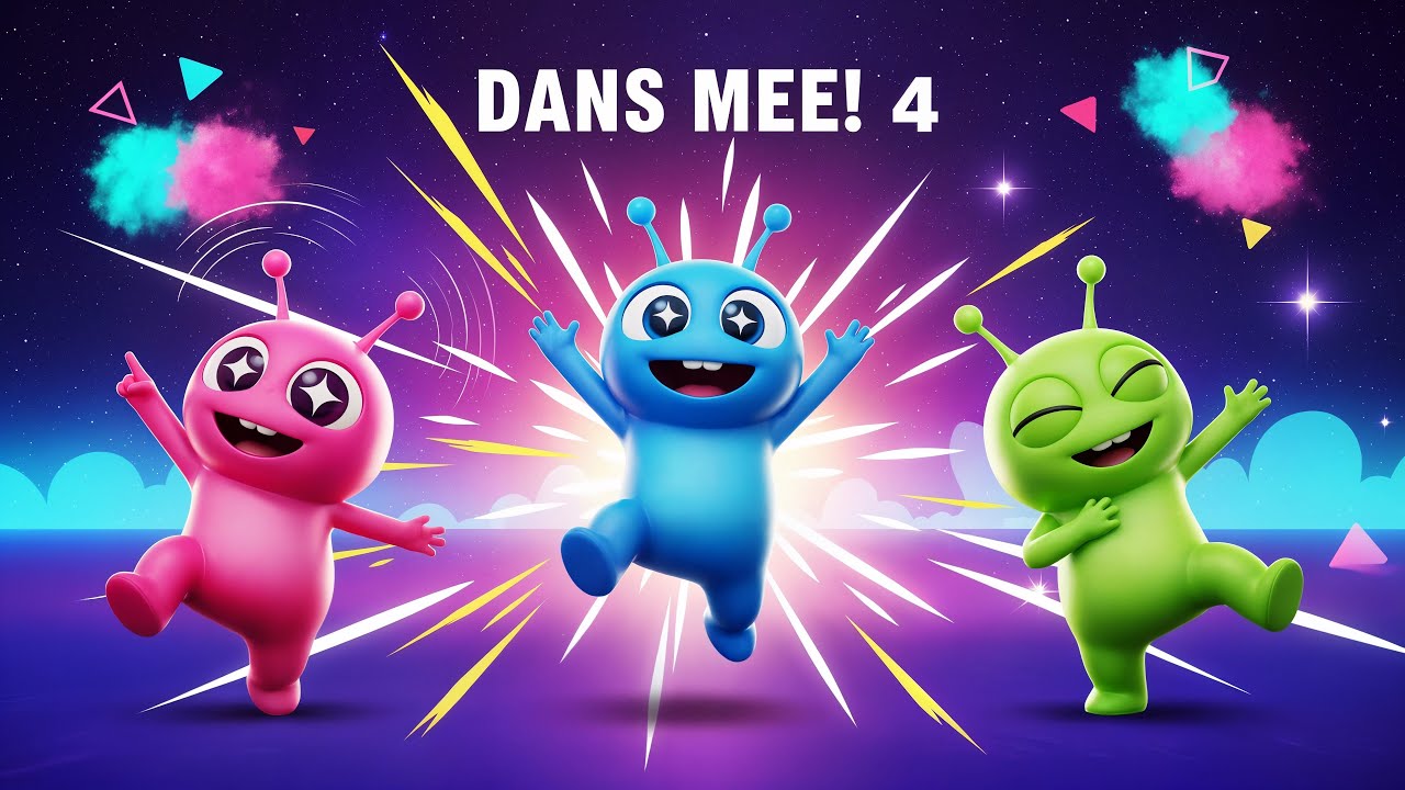 Dans Mee met de Aliens 🛸💃 | 3D Kinderliedje in het Nederlands