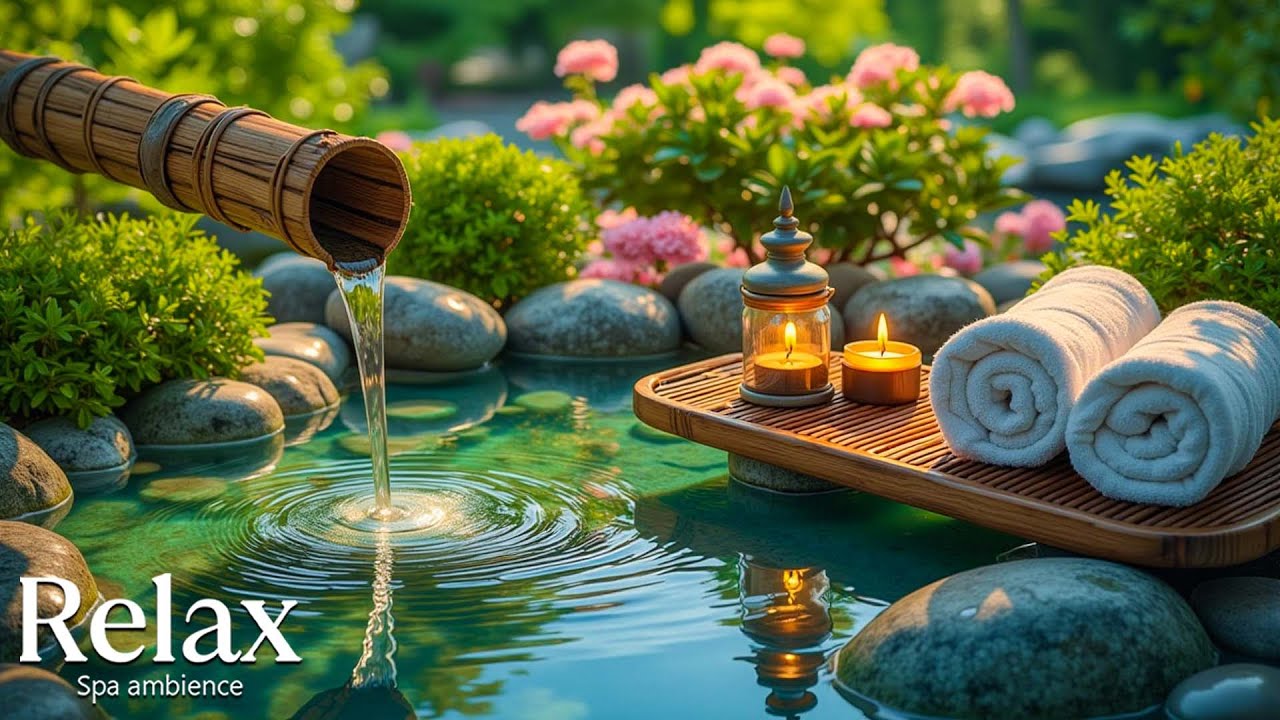 Расслабляющая музыка + звуки воды для снятия стресса 🌿 Бессонница, успокоение тревоги и депрессии,