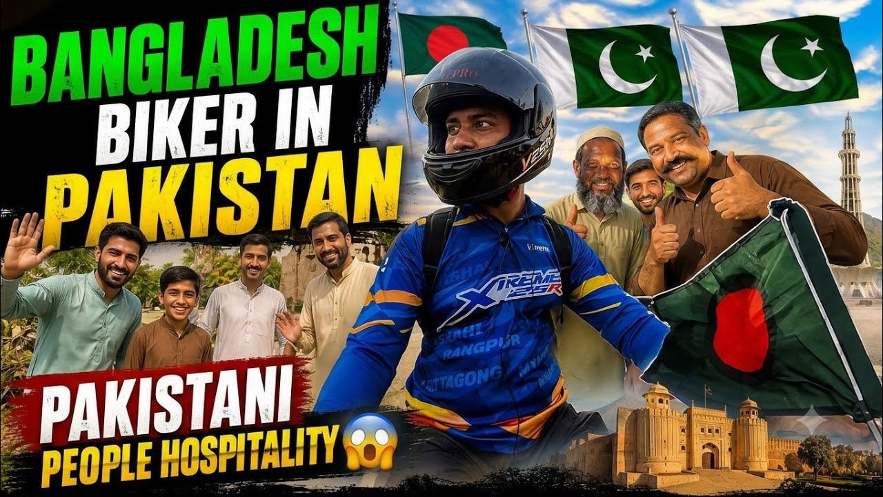 A Pakistani biker becomes a Bangladeshi biker in Pakistan |Pakistani people hospitality unbelievable