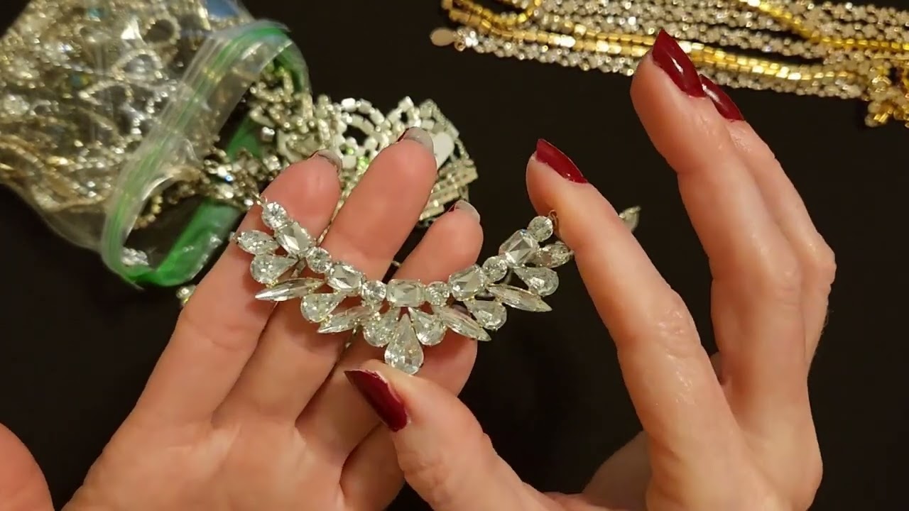 ASMR | Rhinestone Jewelry Show & Tell Part 5 (Soft Spoken)