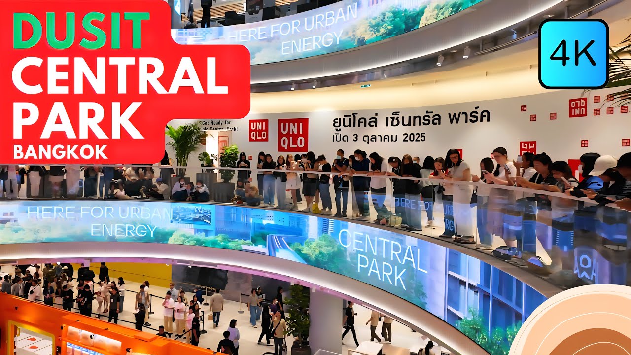 [4K] Grand Opening! Dusit Central Park Shopping Mall Bangkok 🇹🇭 ASMR 🎧 Walking Tour