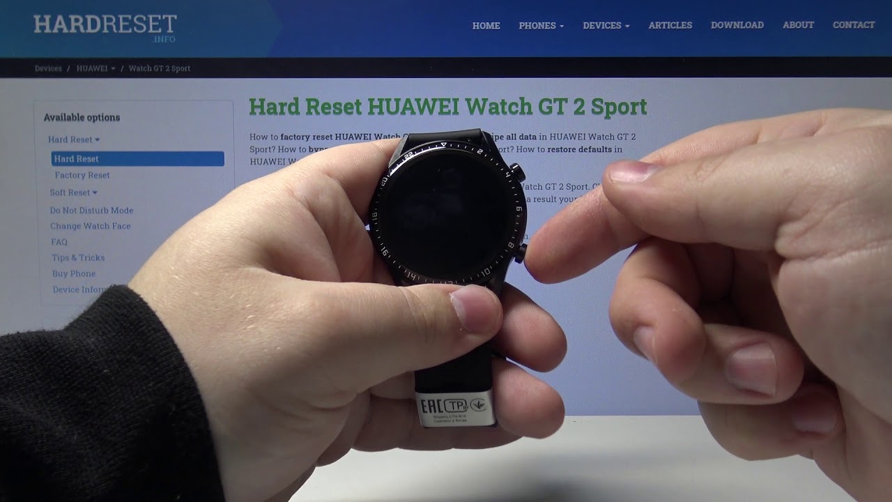 Как выполнить принудительный сброс на HUAWEI Watch GT2 Sport – Сброс до заводских настроек смарт-час