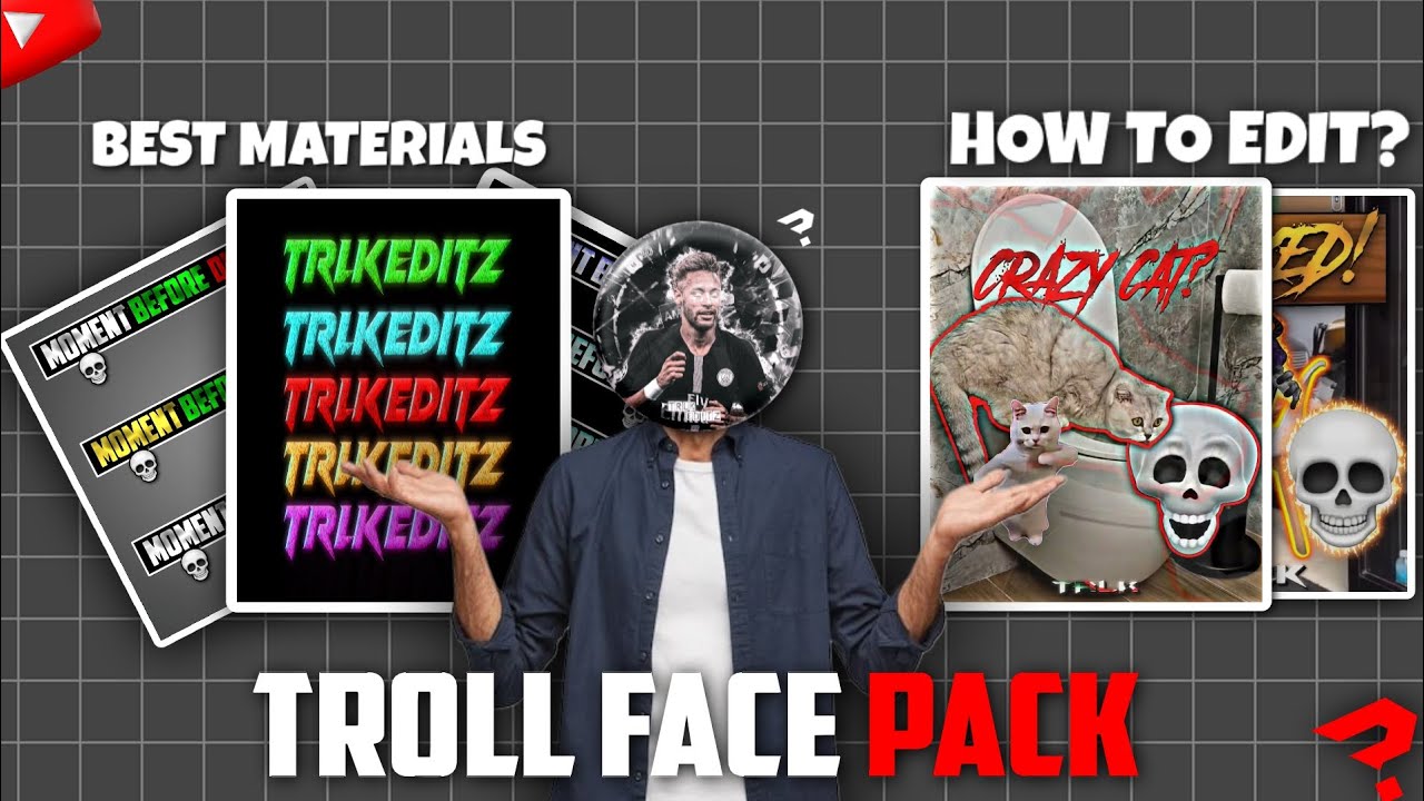 Troll Face Editing Pack ☠️... | How to edit Troll Face Shorts?