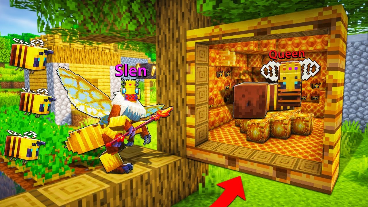 BẮT CÓC VÀ LẤY TRỘM SỨC MẠNH CỦA NỮ HOÀNG ONG TRONG TỔ ONG KHỔNG LỒ TRONG MCPE