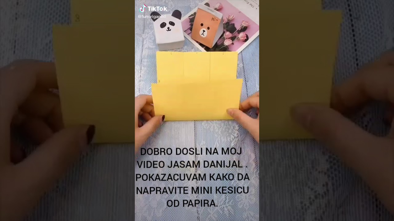 jedan mini origami za kesice