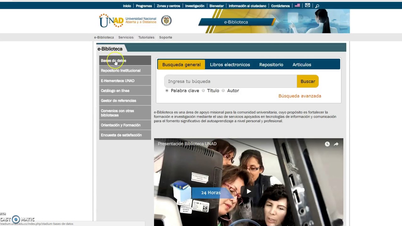 Un recorrido por la biblioteca de la Unad