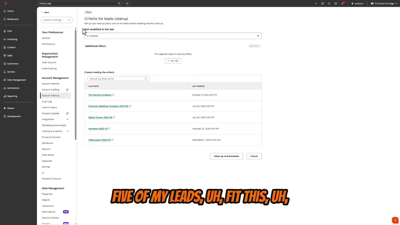 How to Automatically Cleanup CRM Data in HubSpot