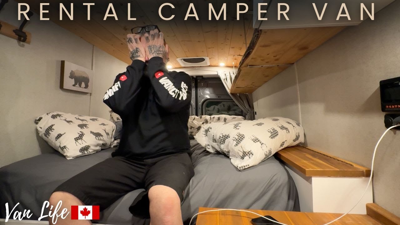 SLEEPING Inside a Rented Ford Transit CAMPER VAN. Little Road Trip