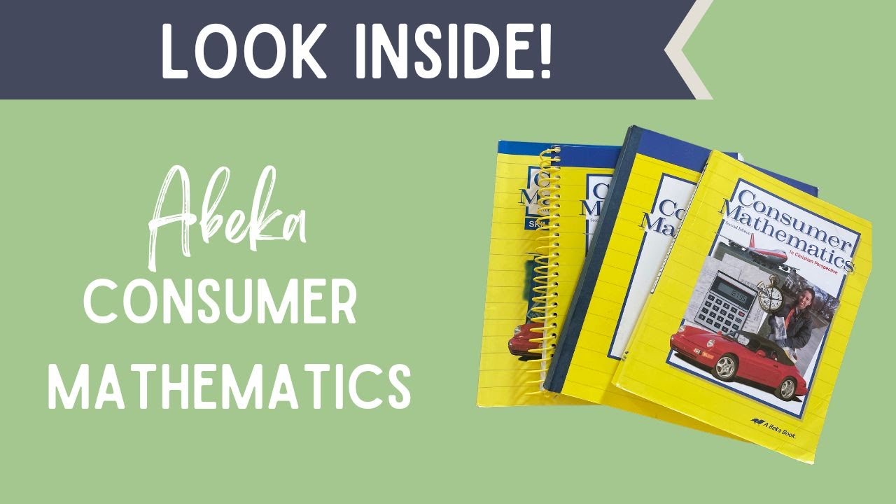 *Look Inside* | Consumer Mathematics | Homeschool Curriculum