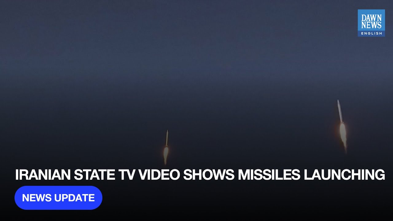 Iran Broadcasts Missile Launch Footage Amid Rising Israel Tensions | State TV Coverage | Dawn News