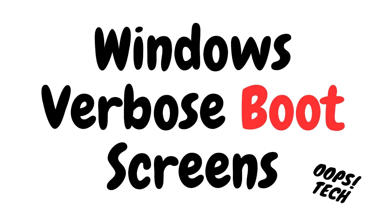 Windows Verbose Boot Screens!!