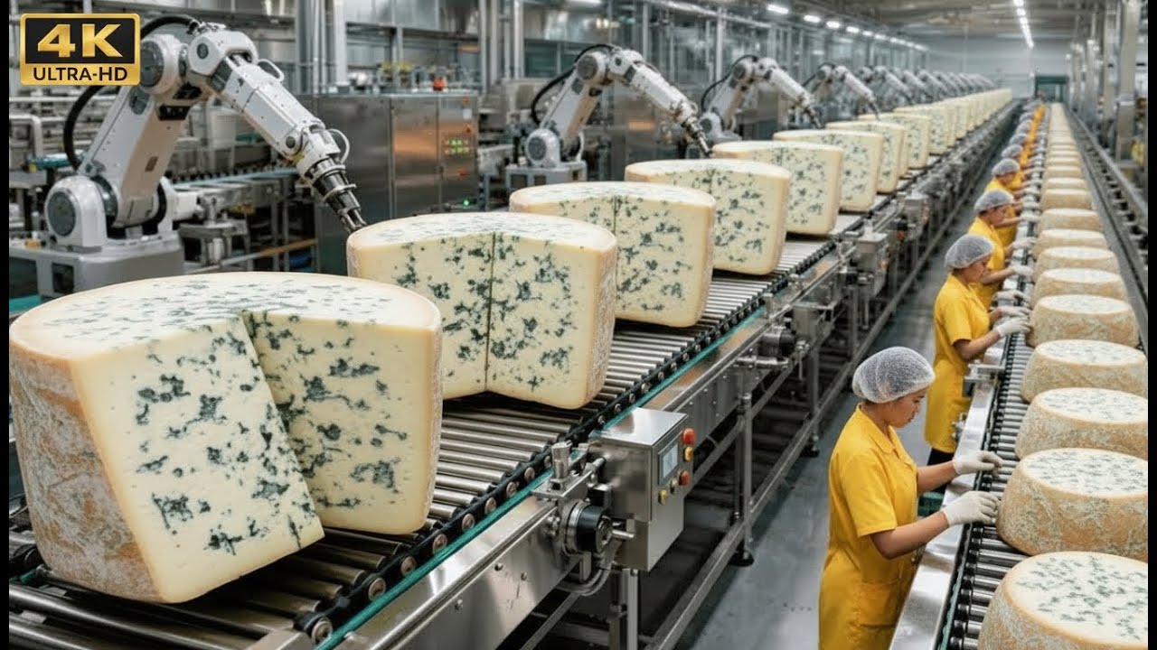 Inside Italy’s Blue Cheese Factory - Giant Gorgonzola Factory Tour