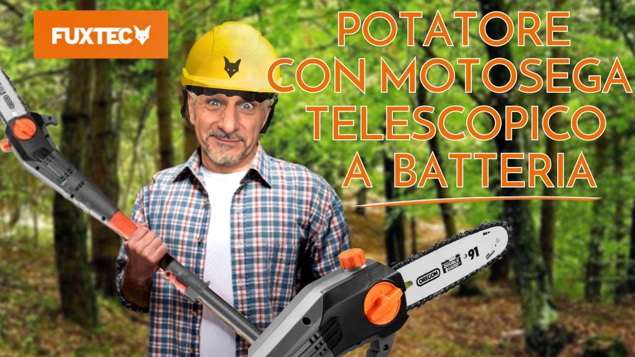 Potatore telescopico a batteria con motosega 🪚