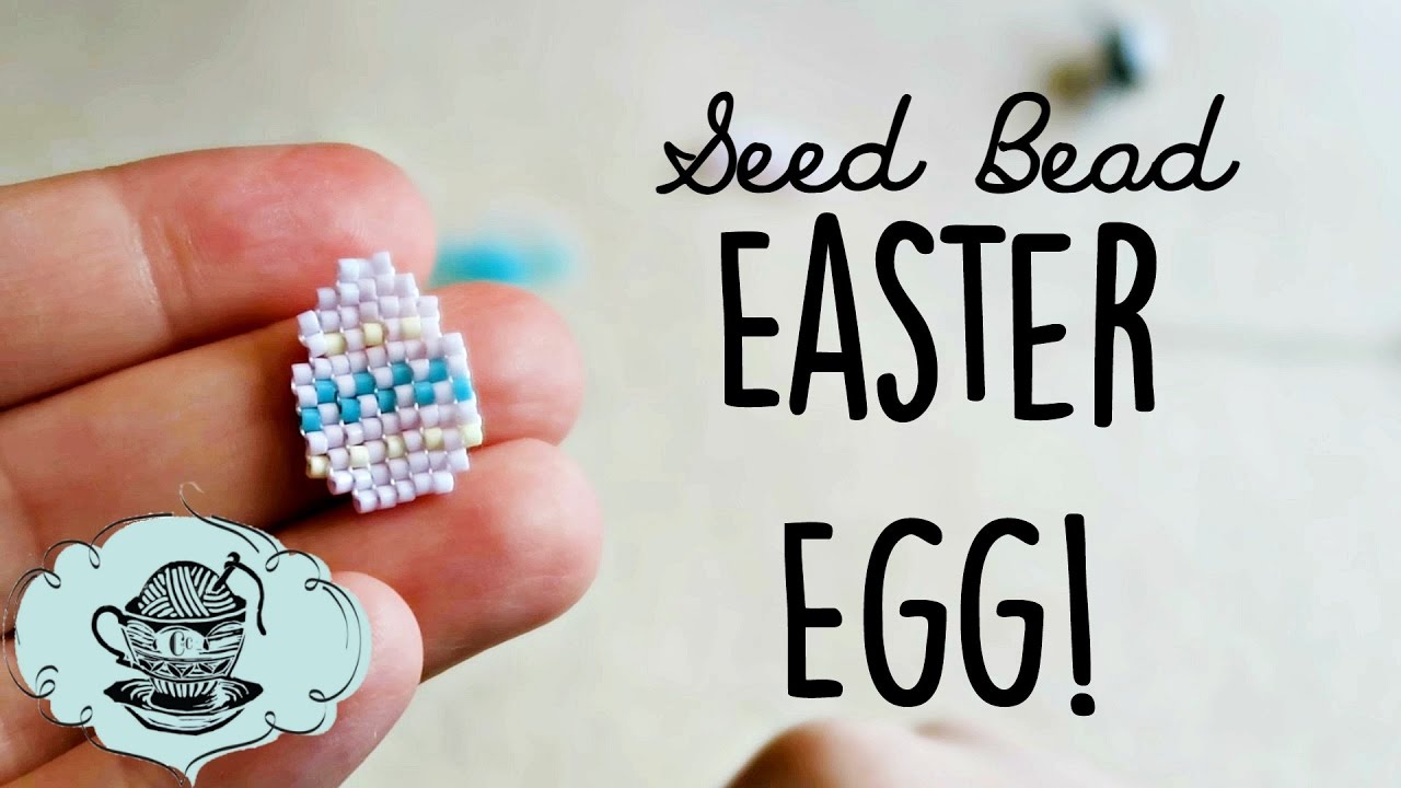 DIY Seed Bead Easter Egg Square Stitch // Bead Weaving // ¦ The Corner of Craft