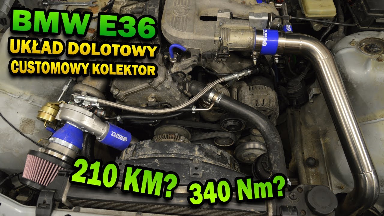 UTURBIAMY BMW E36 1.6 🙃 - customowy kolektor , intercooler, downpipe PIERWSZE ODPALENIE