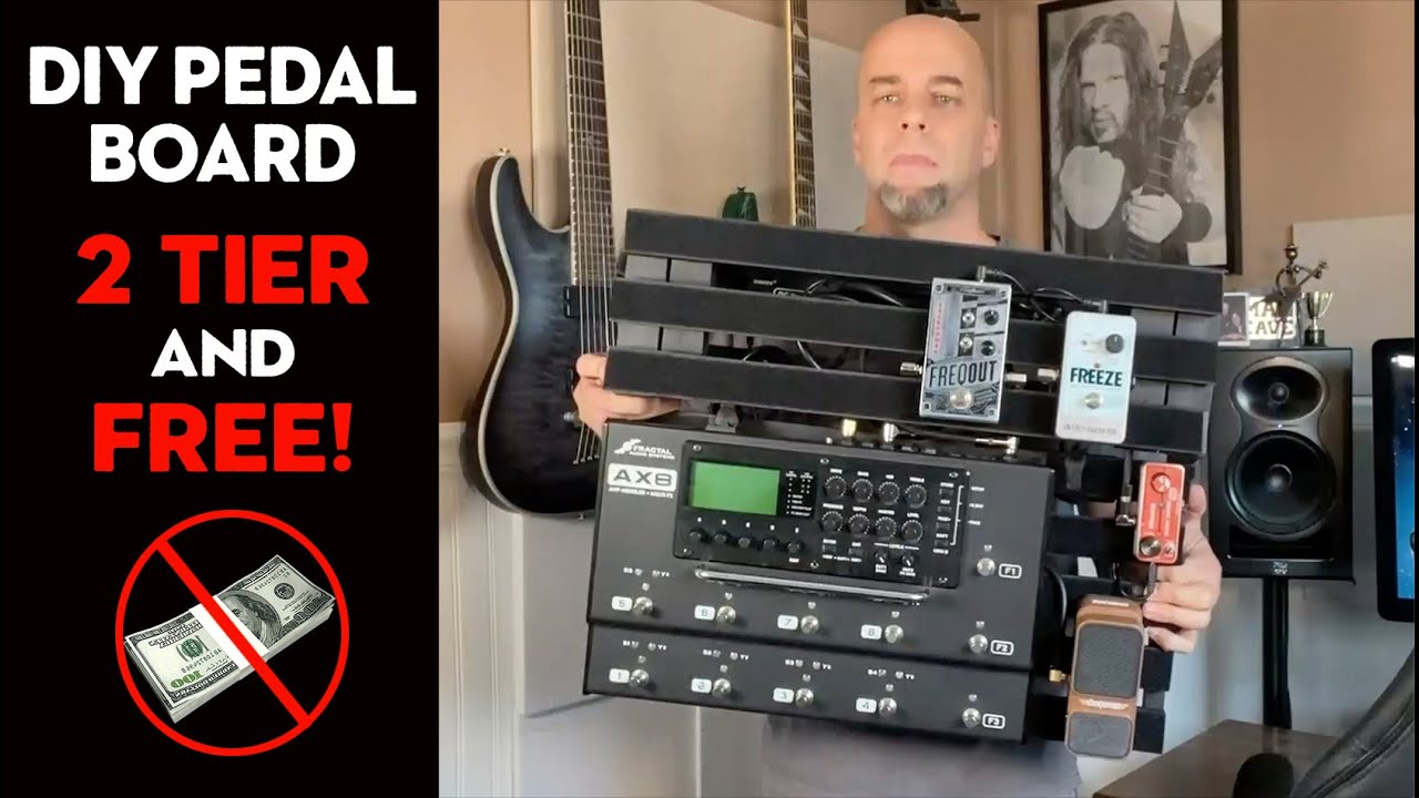 DIY 2 Tier Pedal Board from Scrap Wood