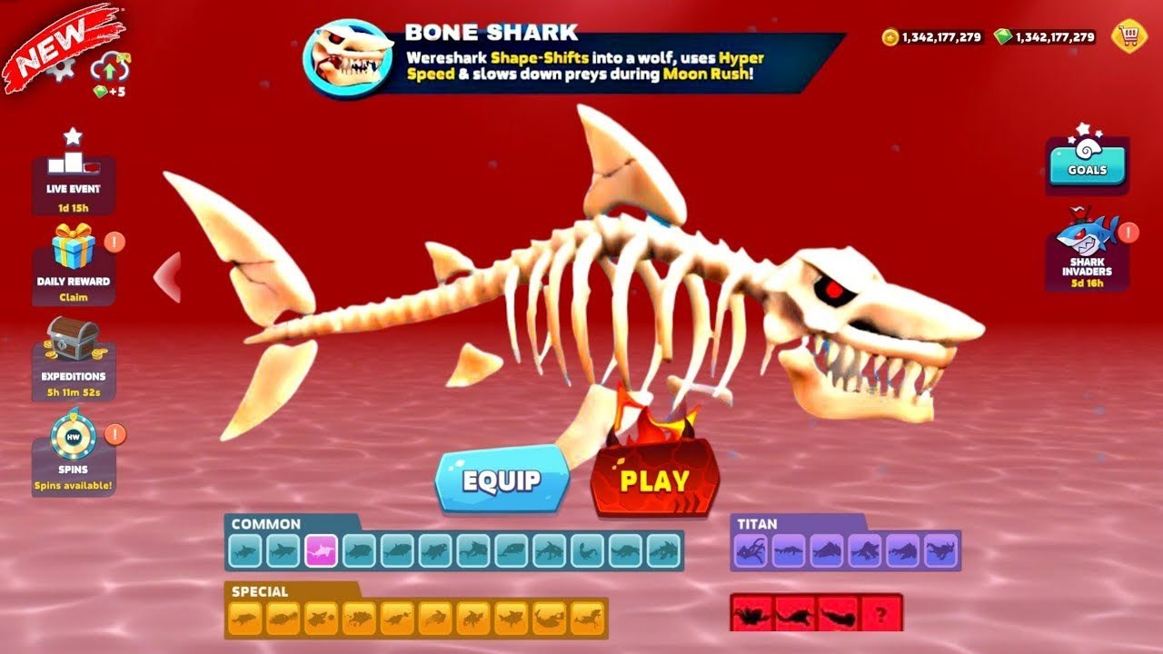 New Bone Shark Coming Soon Update || Hungry Shark All Sharks Unlocked & New Shark Update Coming Soon