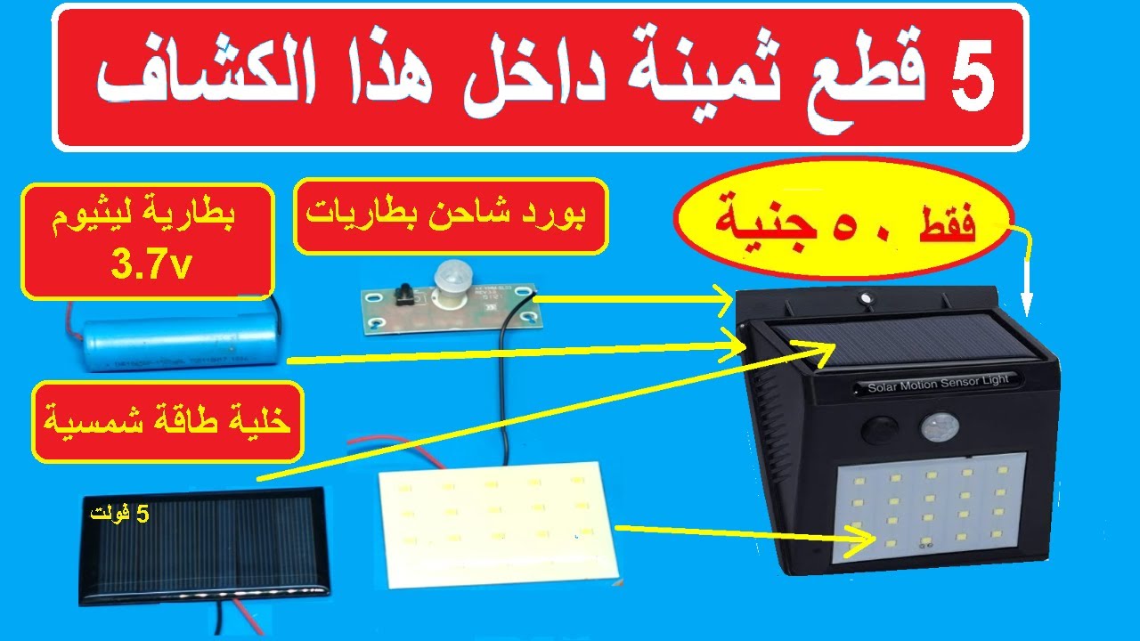 اشتريت كشاف ليد شحن بالطاقة الشمسية وعند فكة وجدت بداخلة كنز