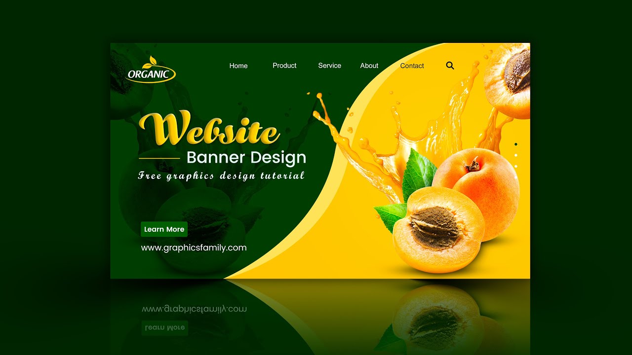 Professional Website Banner Design || Adobe Photoshop