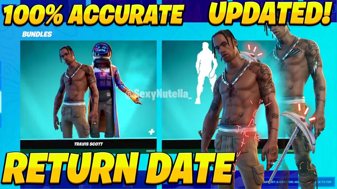 Travis Scott skin RETURN RELEASE DATE! (Travis Scott coming back!)