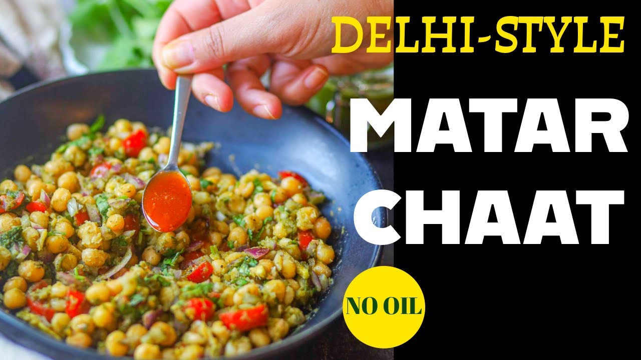 Delhi Style Matar Chaat Recipe | Zero Oil Weight Loss Snack