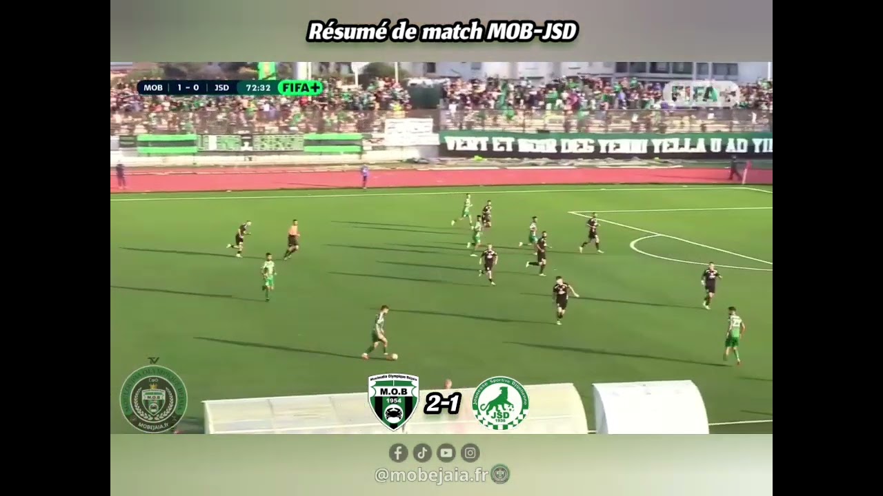 R&eacute;sum&eacute; de match MOB-JSD MO BEJAIA 2-1 JS DJIDJELLIENNE 