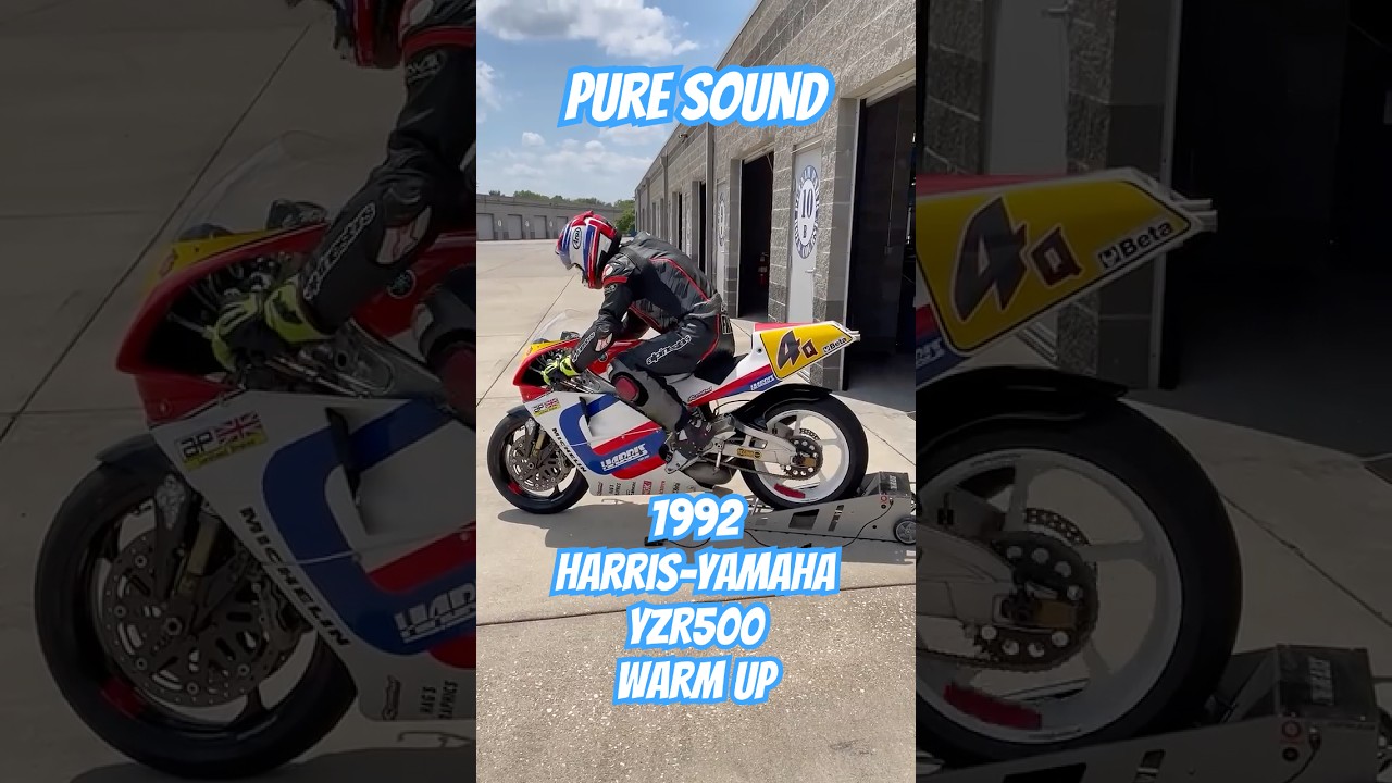 1992 Harris-Yamaha YZR500 Ex-Sean Emmett Cristiano Migliorati 2 Stroke V4 Grand Prix GP Warm Up #3