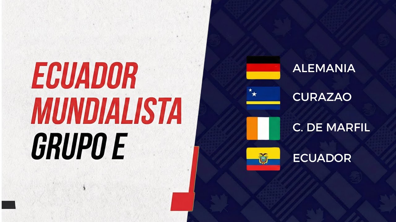 ECUADOR SORTEO 2026 Y SUS RIVALES EN SUS  5 MUNDIALES
