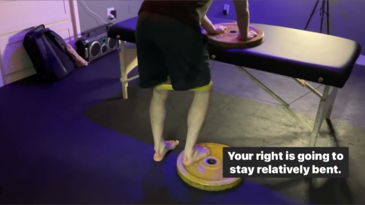 Standing Supported Resisted Right AF ER with Right Glute Max