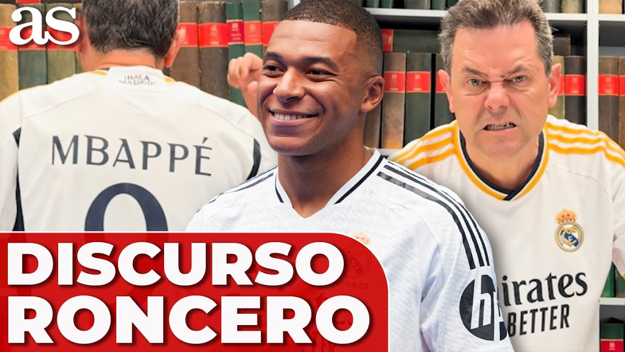 DISCURSO RONCERO a KYLIAN MBAPP&Eacute; tras su PRESENTACI&Oacute;N en el BERNAB&Eacute;U | REAL MADRID