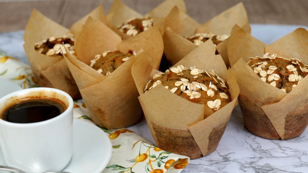 Magdalenas de avena SIN AZÚCAR | MUFFINS DE AVENA. Receta Saludable.
