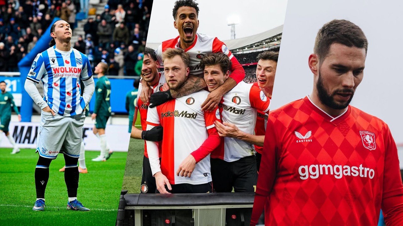 Feyenoord win by a penalty 1-0 Go Ahead Eagles, Heereveen 4-2 Pec Zwolle, Telstar 1-1 Fc Twente