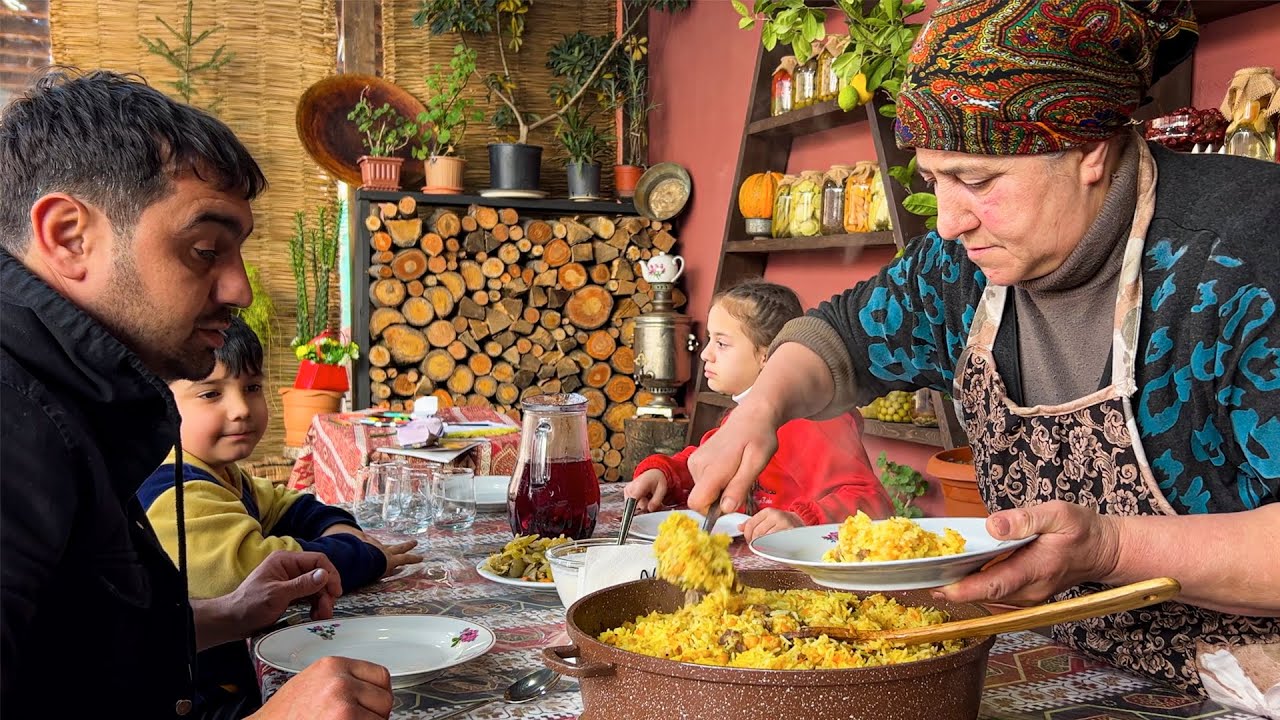 Peaceful Rural Simple Village Life - Grandma Cooking Traditional Recipes