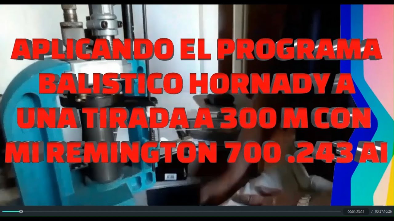 APLICANDO EL PROGRAMA BALISTICO HORNADY A UNA TIRADA A 300 M CON MI WINCHESTER 700 .43 AI